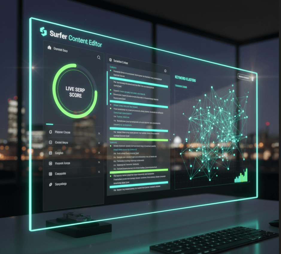 Futuristic content editing interface design