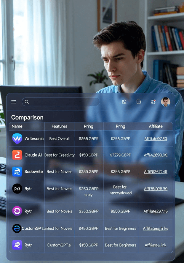 AI Writing Tools CPU Concept
