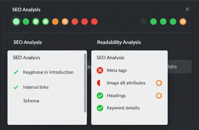 Yoast SEO Analysis Dashboard 2026